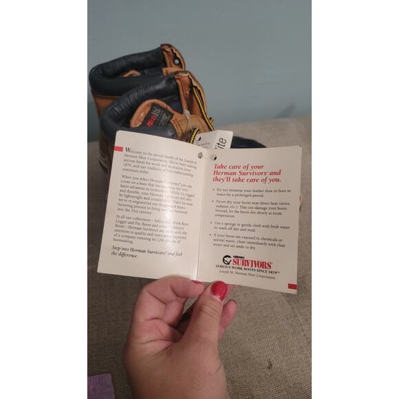 Herman Survivors Thermolite Duck Boots Size 6 Vintage Work Snow Boots NOS - Picture 9 of 13